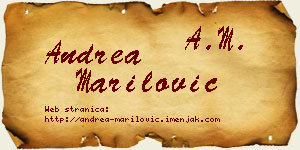 Andrea Marilović vizit kartica